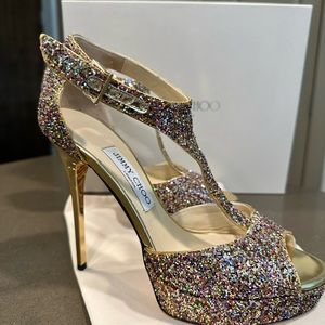 Jimmy Choo Golden Multi Glitter heals